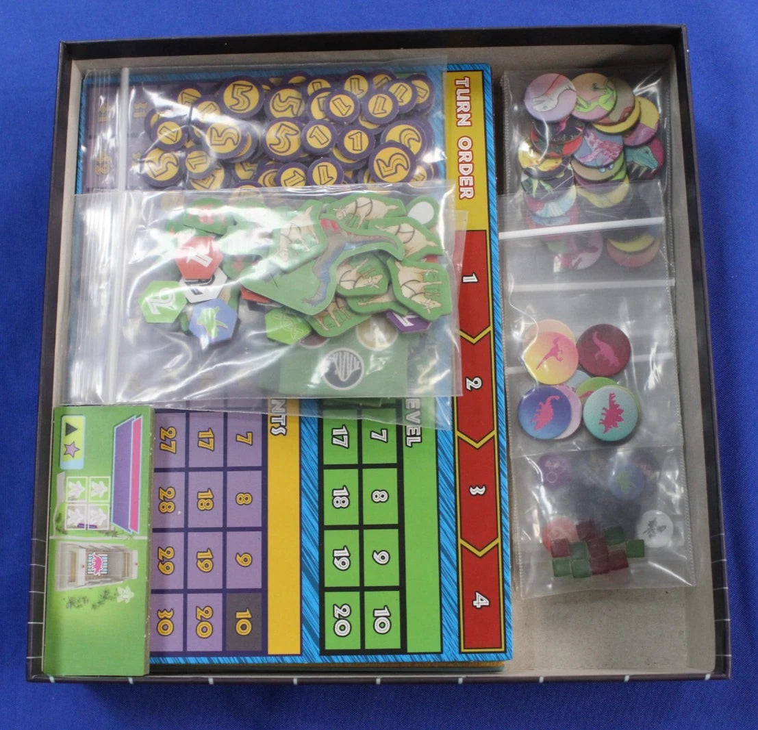 Dinosaur Island Xtreme Edition + Totally Liquid Expansion KS Lot w/ Storage Box