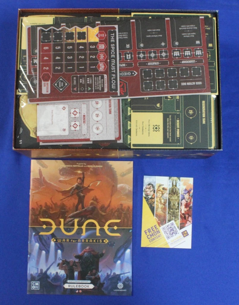CMON Dune War for Arrakis + 2 Expansions + Playmat Lot of 4 Complete