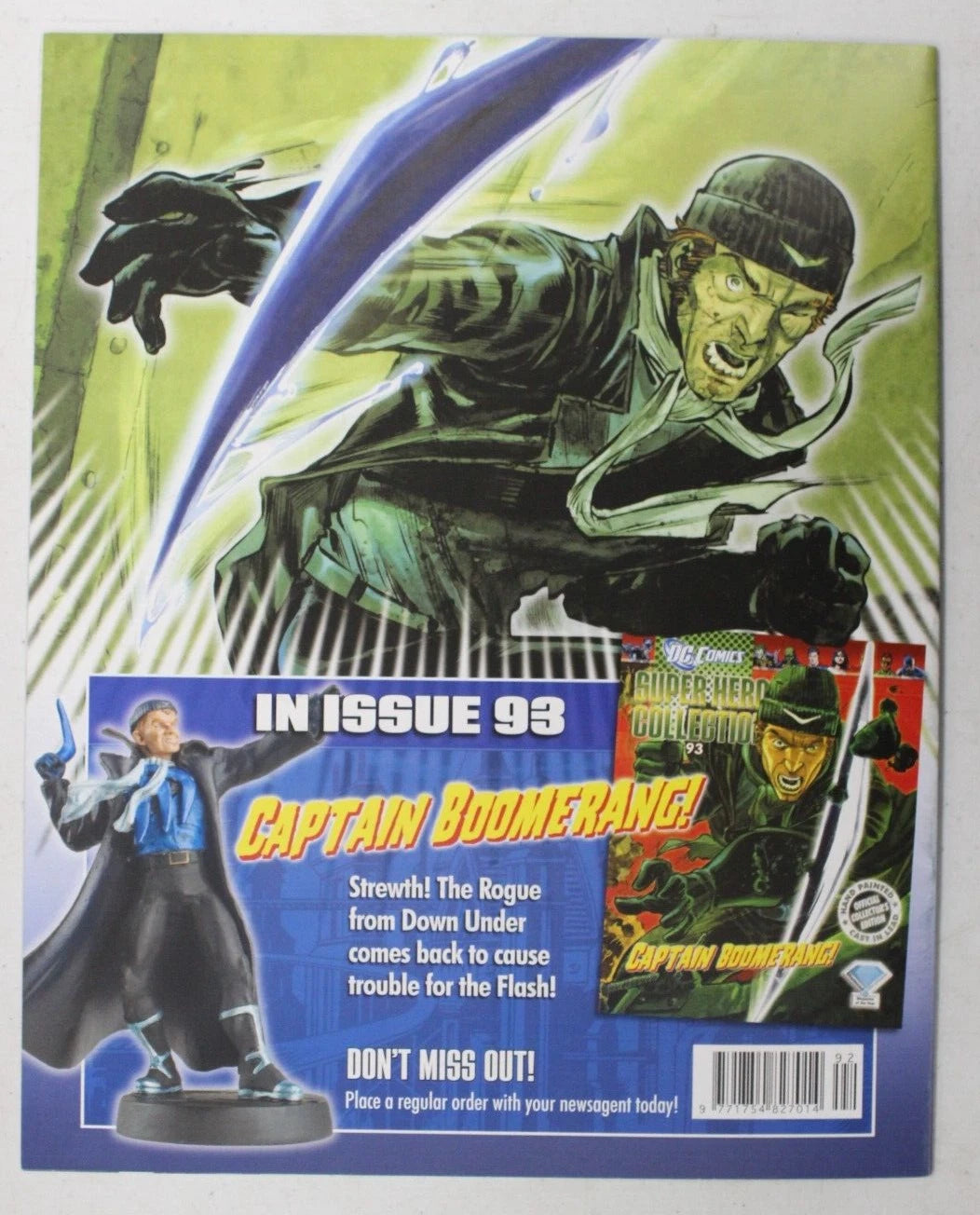 Eaglemoss DC Super Hero Collection Blue Beetle Lead Figurine & Magazine #92 FN