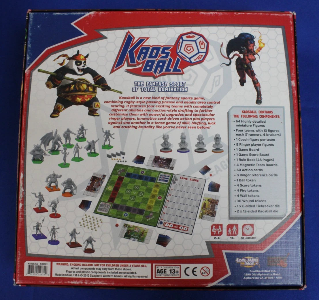 CMON Kaos Ball Board Game with Expansion Teams and Ringer Packs Complete in Box