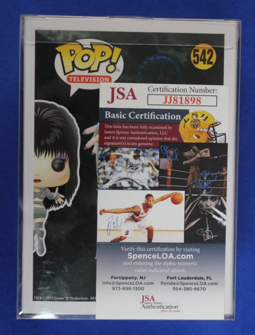 Funko POP Television #542 Elvira Signed by Cassandra Peterson