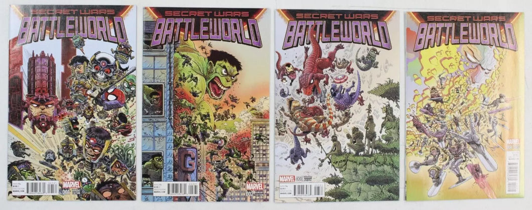 Secret Wars Battleworld #1-4 1:25 James Stokoe Variants Complete Set VF/NM