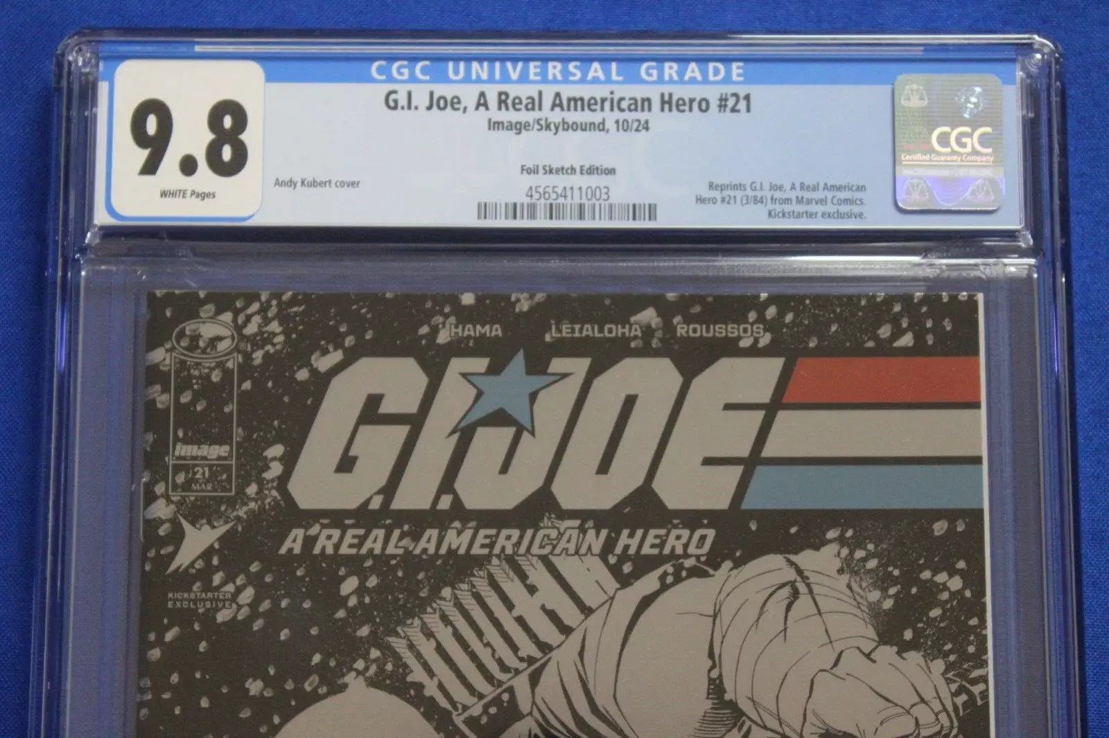 GI Joe A Real American Hero #21 Kickstarter Foil Sketch CGC 9.8 NM/M