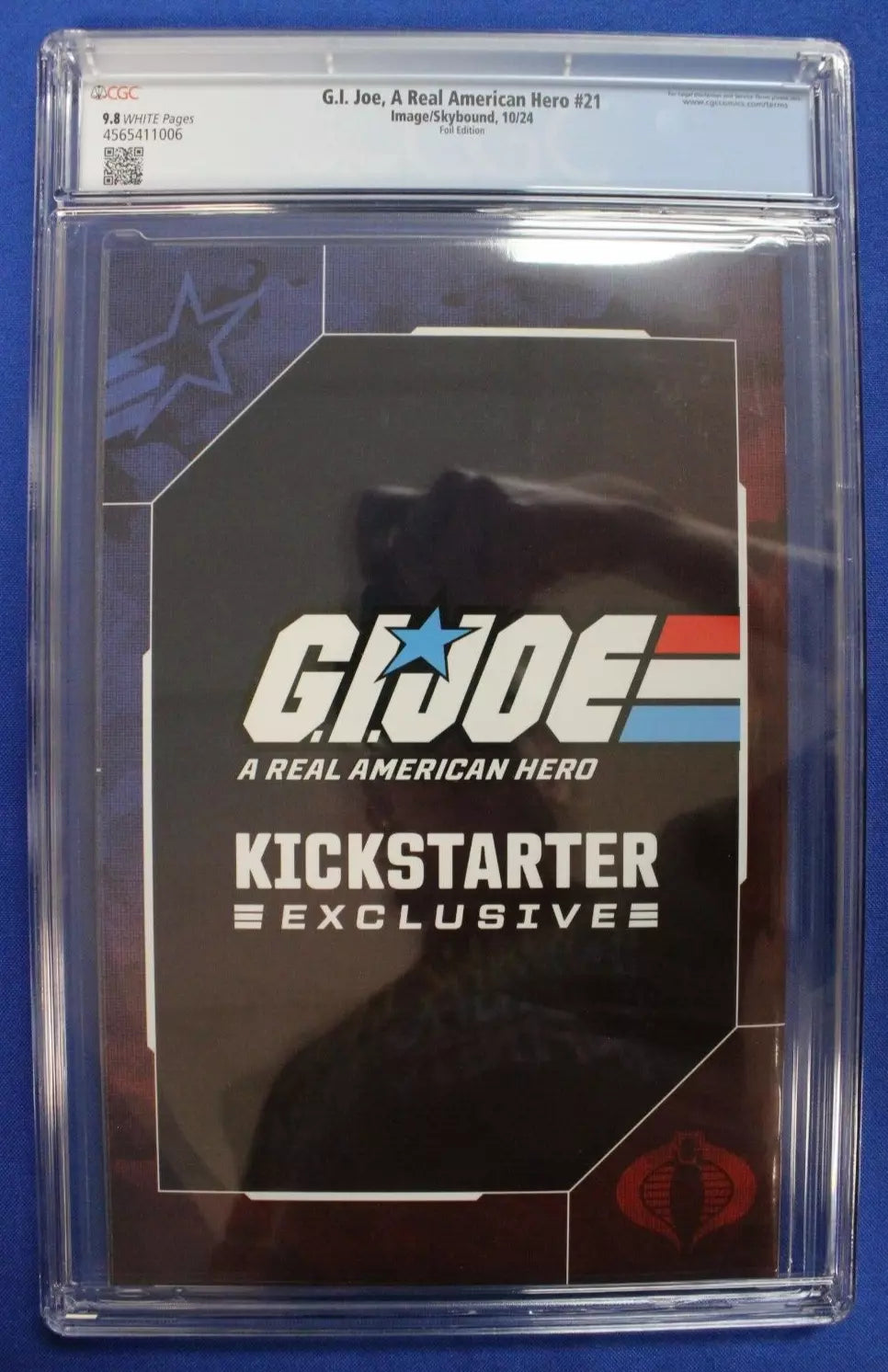GI Joe A Real American Hero #21 Kickstarter Foil CGC 9.8 NM/M
