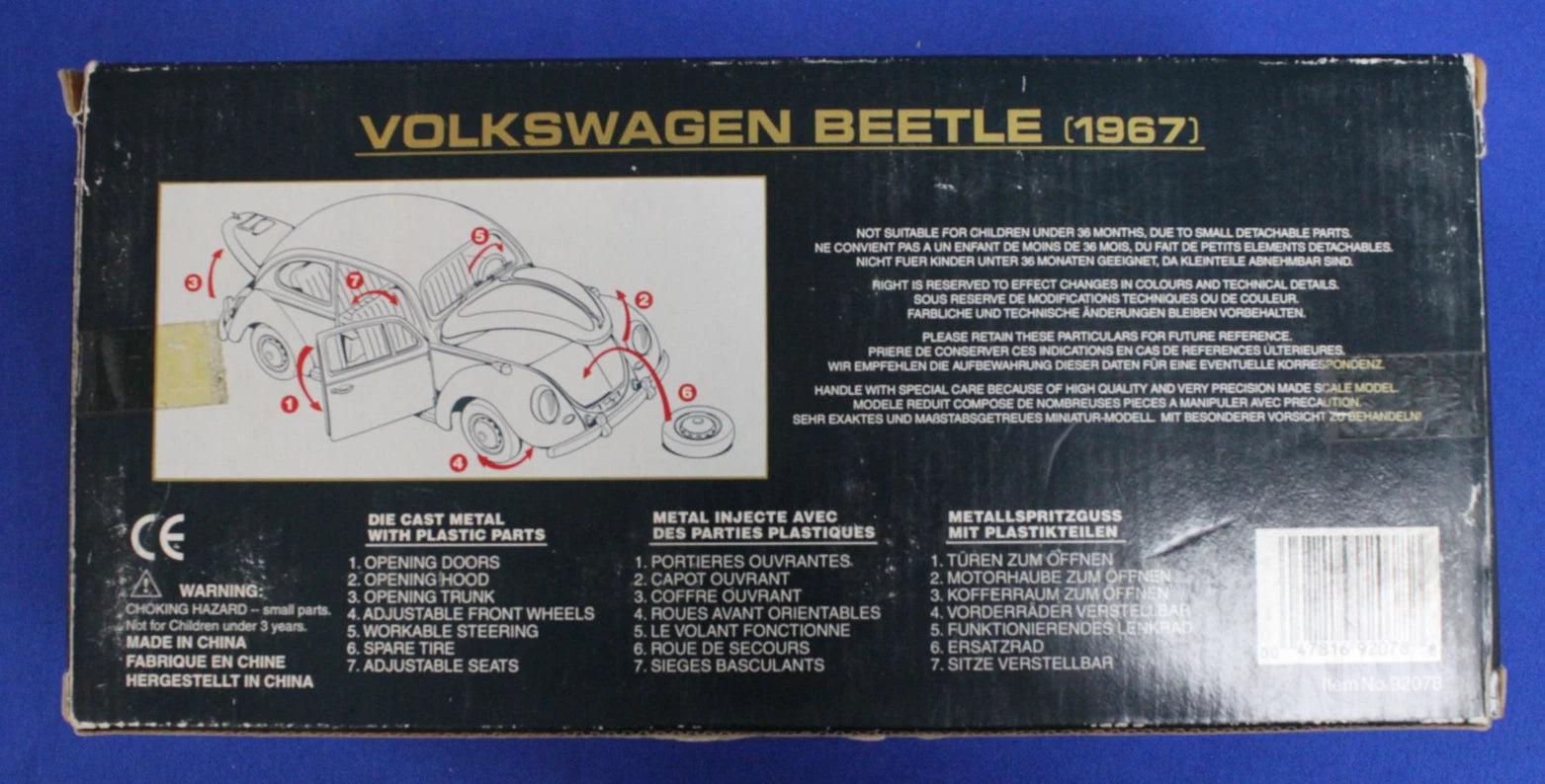 Road Tough 1967 Volkswagen Beetle & 1955 Ford Thunderbird 1:18 Vehicle Lot of 3