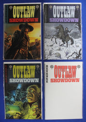 EC Outlaw Showdown #1 A Cover & Variants Lot of 4 VF/NM
