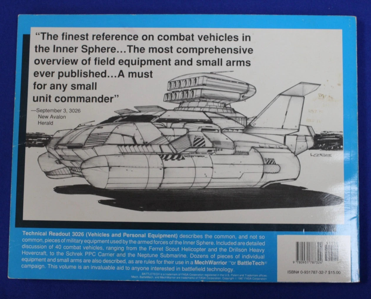 FASA Corporation Battletech Technical Readout Book Lot of 7