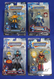 Jazwares 2004 Mega Man Vintage Action Figure Lot of 4 Unopened in Box