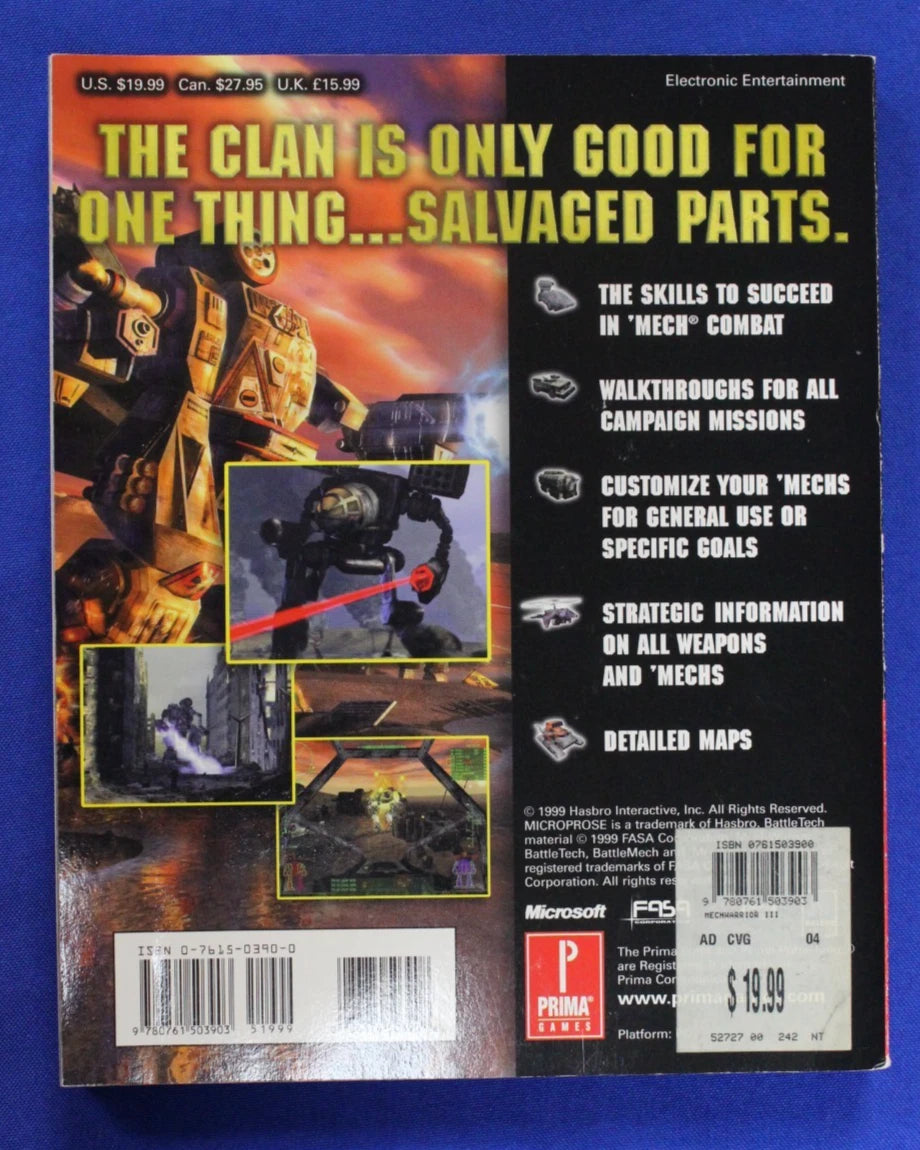 Mech Warrior 2 & 3 Prima Strategy Guides + Extra Game Books Lot