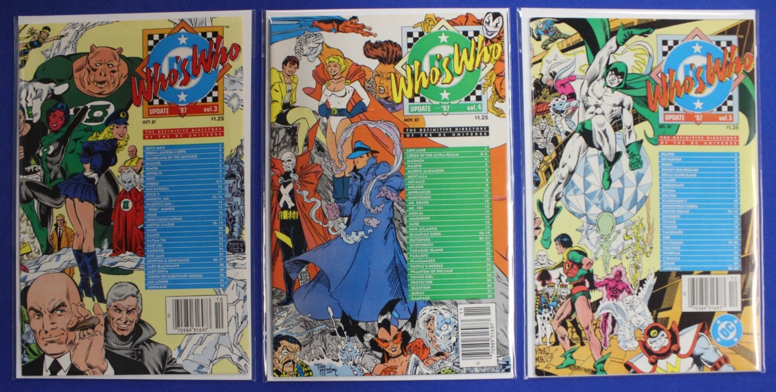 DC Who's Who #1-26 + 87 Update 1-5 & 88 Update 1-4 Complete Sets Lot of 35 VF