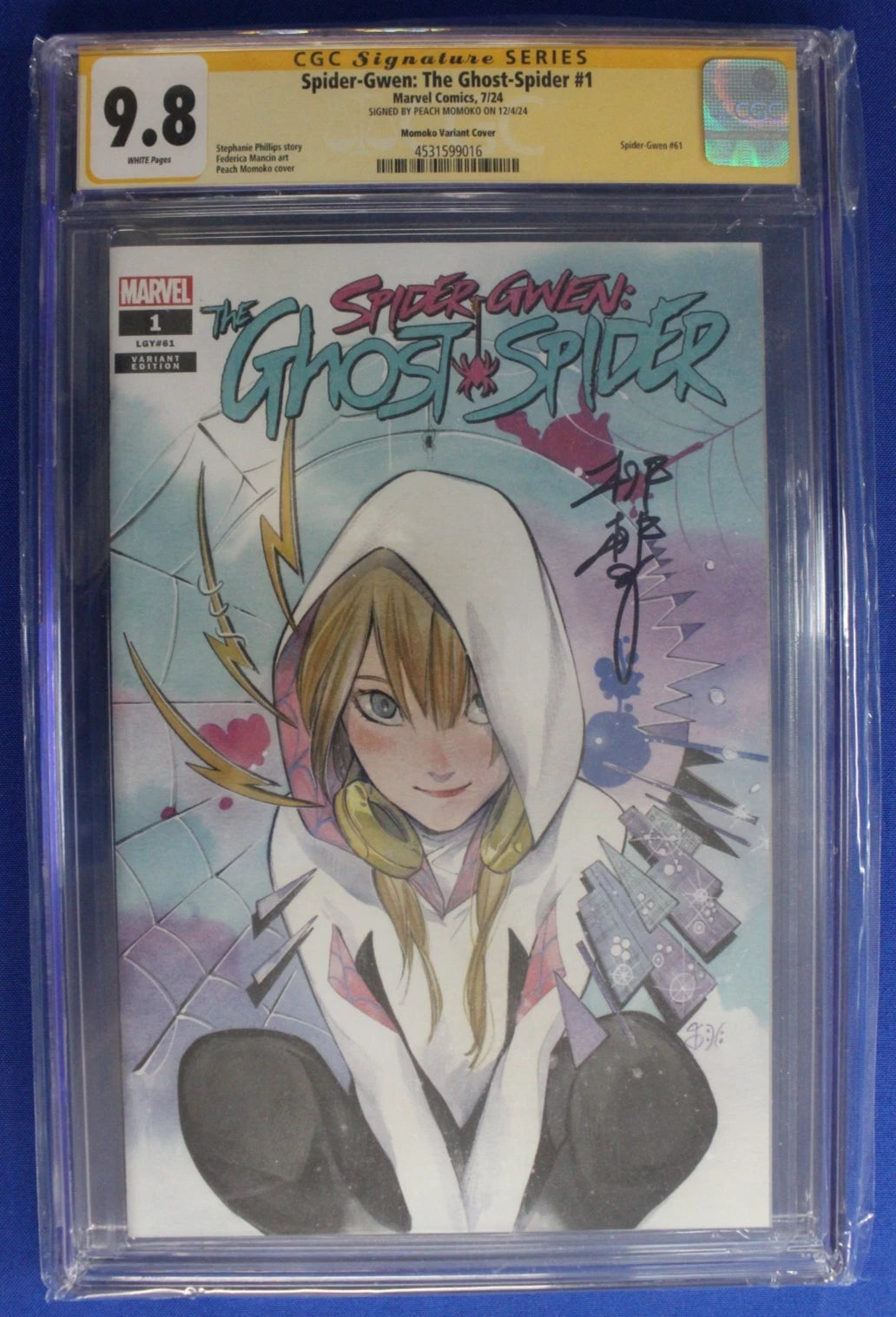 Spider-Gwen The Ghost Spider #1 Momoko Variant SIGNED CGC SS 9.8 NM/M