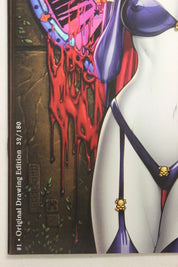 Lady Death #1 Mike DeBalfo Original Drawing Edition SIGNED Brian Pulido #32/180