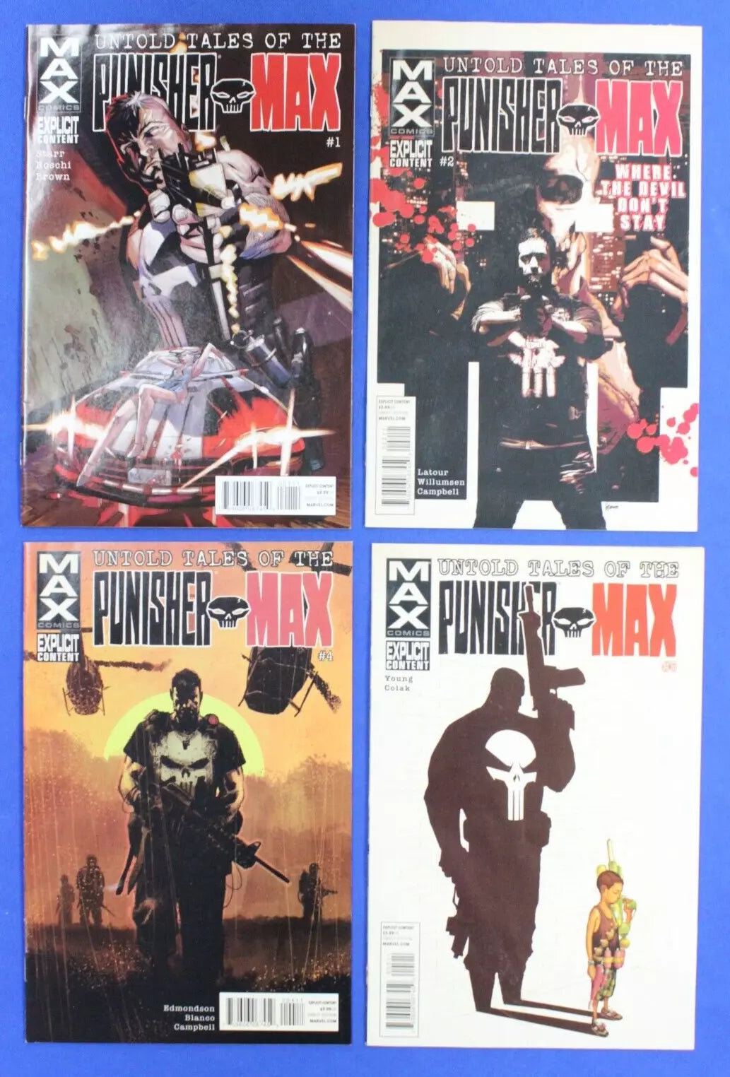 Untold Tales of the Punisher Max #1-5 Near Complete Set (NO 3) VF/NM