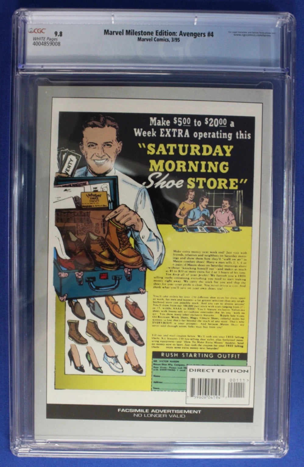 Marvel Milestone Edition: Avengers #4 CGC 9.8