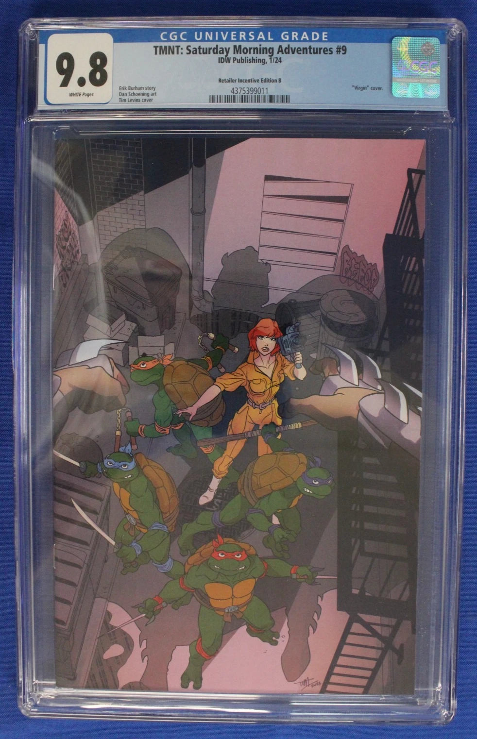 TMNT Saturday Morning Adventures #9 1:25 Virgin Variant CGC 9.8 NM/M