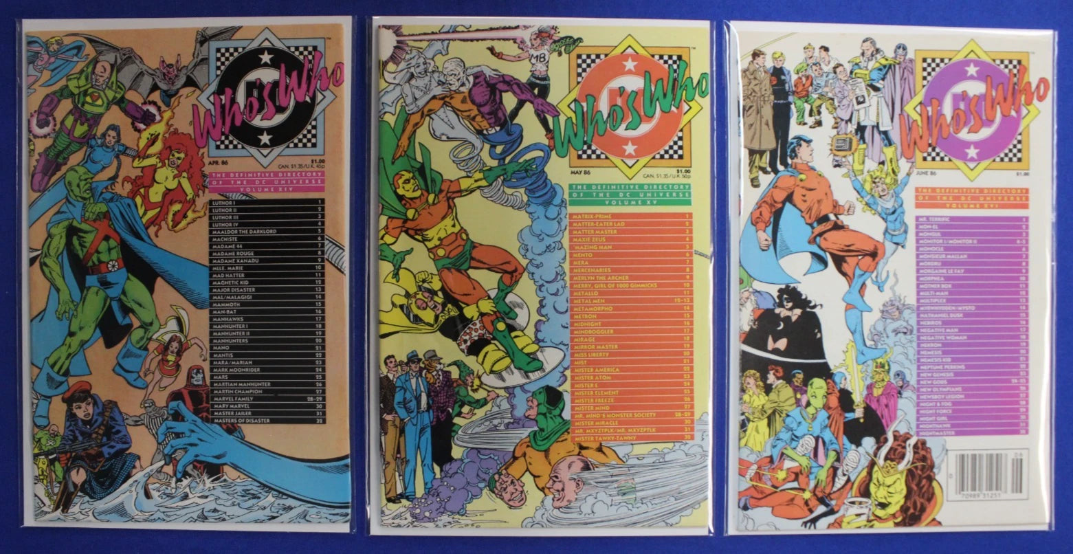 DC Who's Who #1-26 + 87 Update 1-5 & 88 Update 1-4 Complete Sets Lot of 35 VF