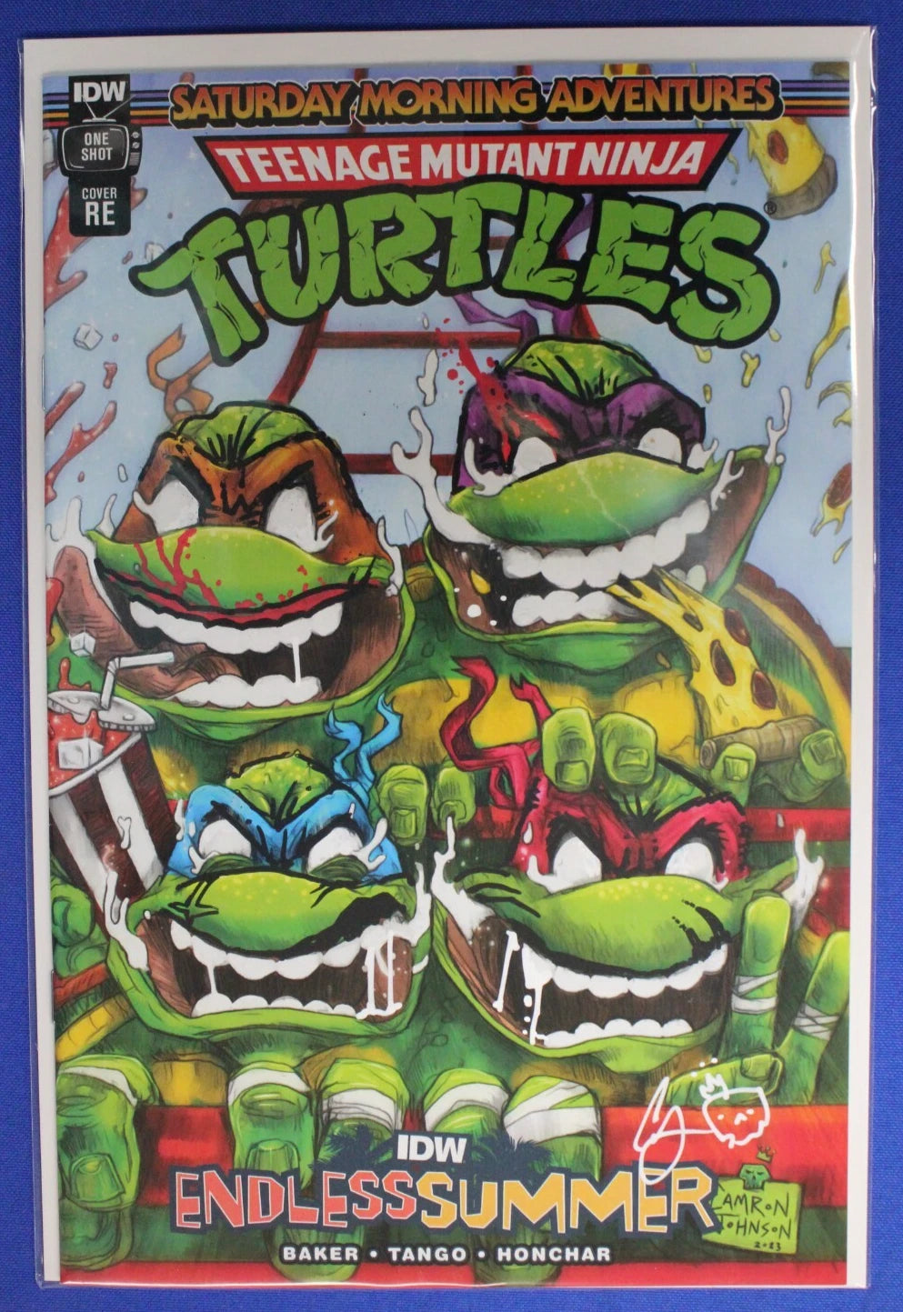 Saturday Morning Adventures TMNT Endless Summer SIGNED by Camron Johnson NM