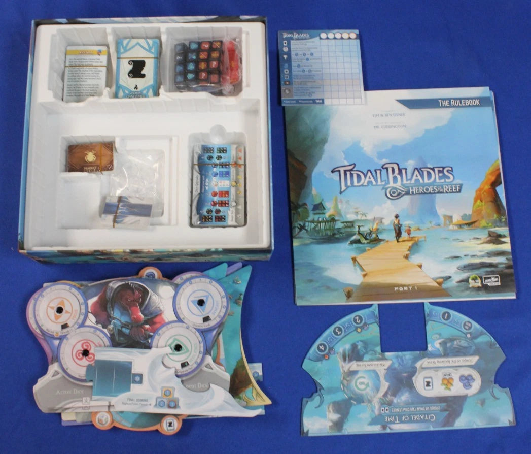 Druid City Games 2023 Tidal Blades Part 1 & II + Miniatures Board Game Lot