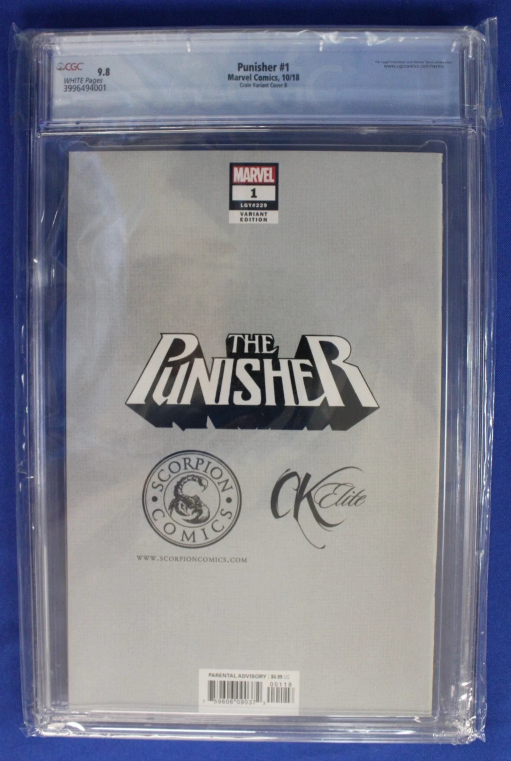 Punisher #1 Clayton Crain Variant CGC 9.8 NM/M