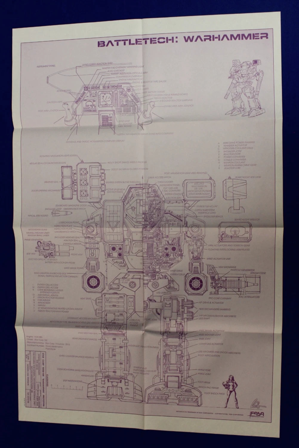 FASA Corporation Battletech Technical Blueprints Complete Set