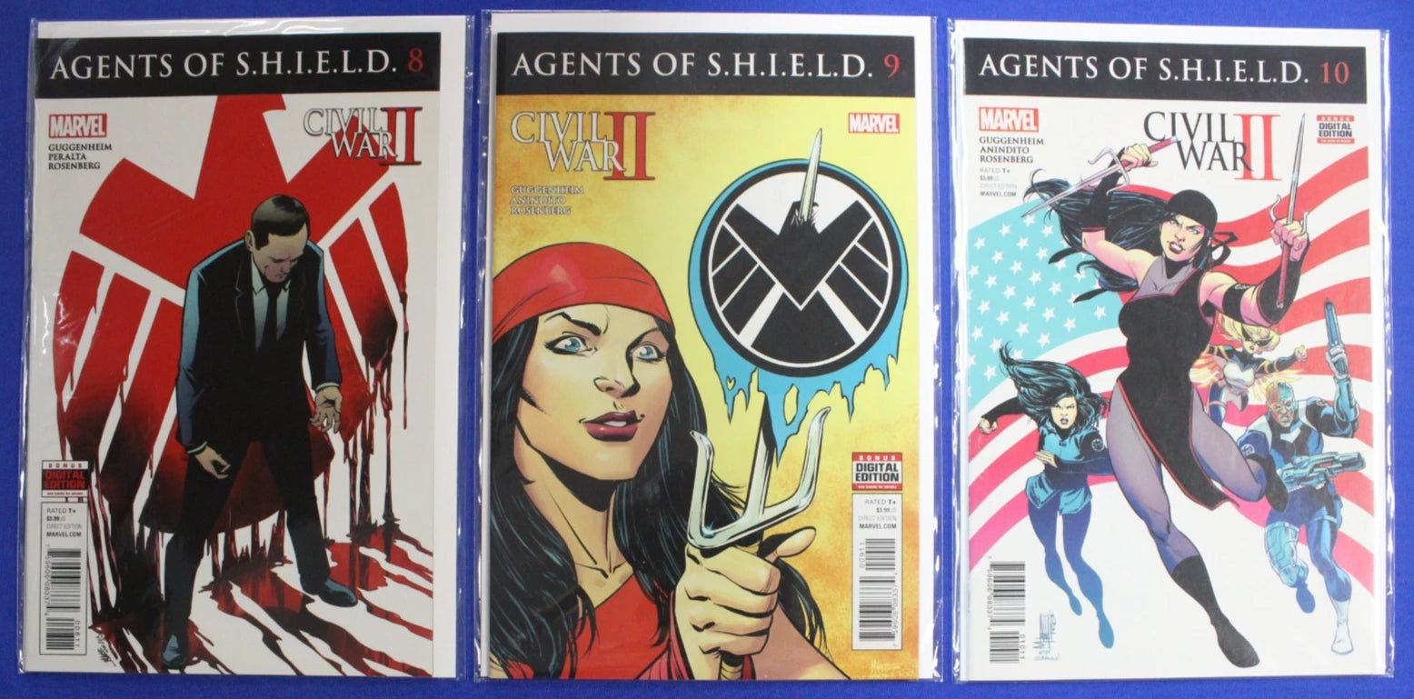 SHIELD #1-12 & Agents of SHIELD #1-10 Complete Sets + Art Print VF/NM