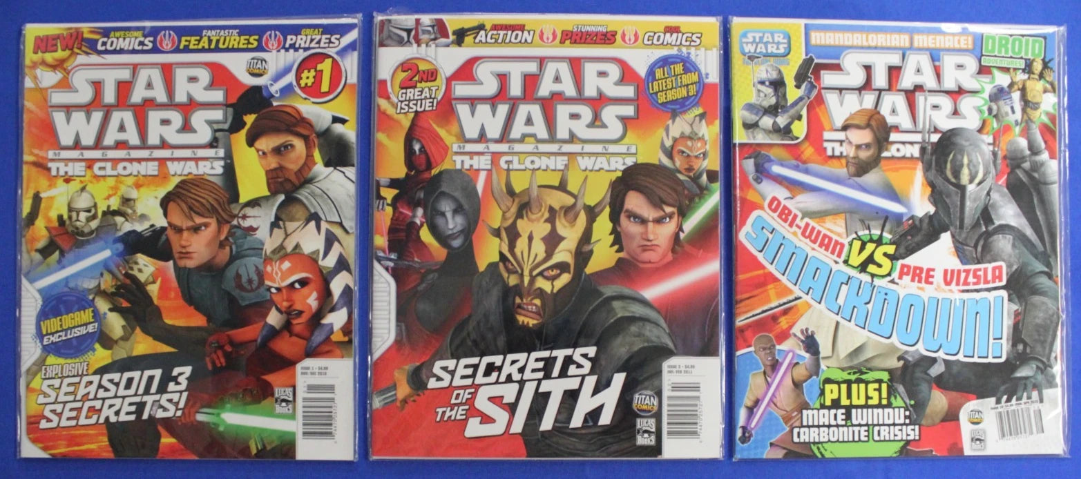 Star Wars Clone Wars Magazine #1, 2 & 16 Lot of 3 VF-VF/NM