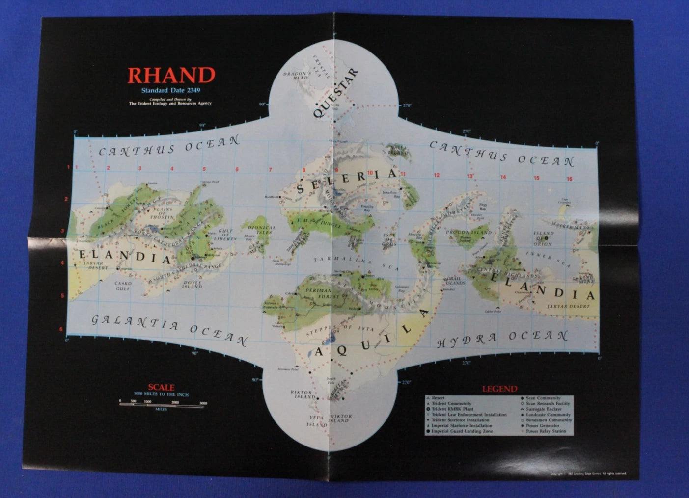 Leading Edge 1988 Living Steel Rhand: 2049 Board Game Supplement