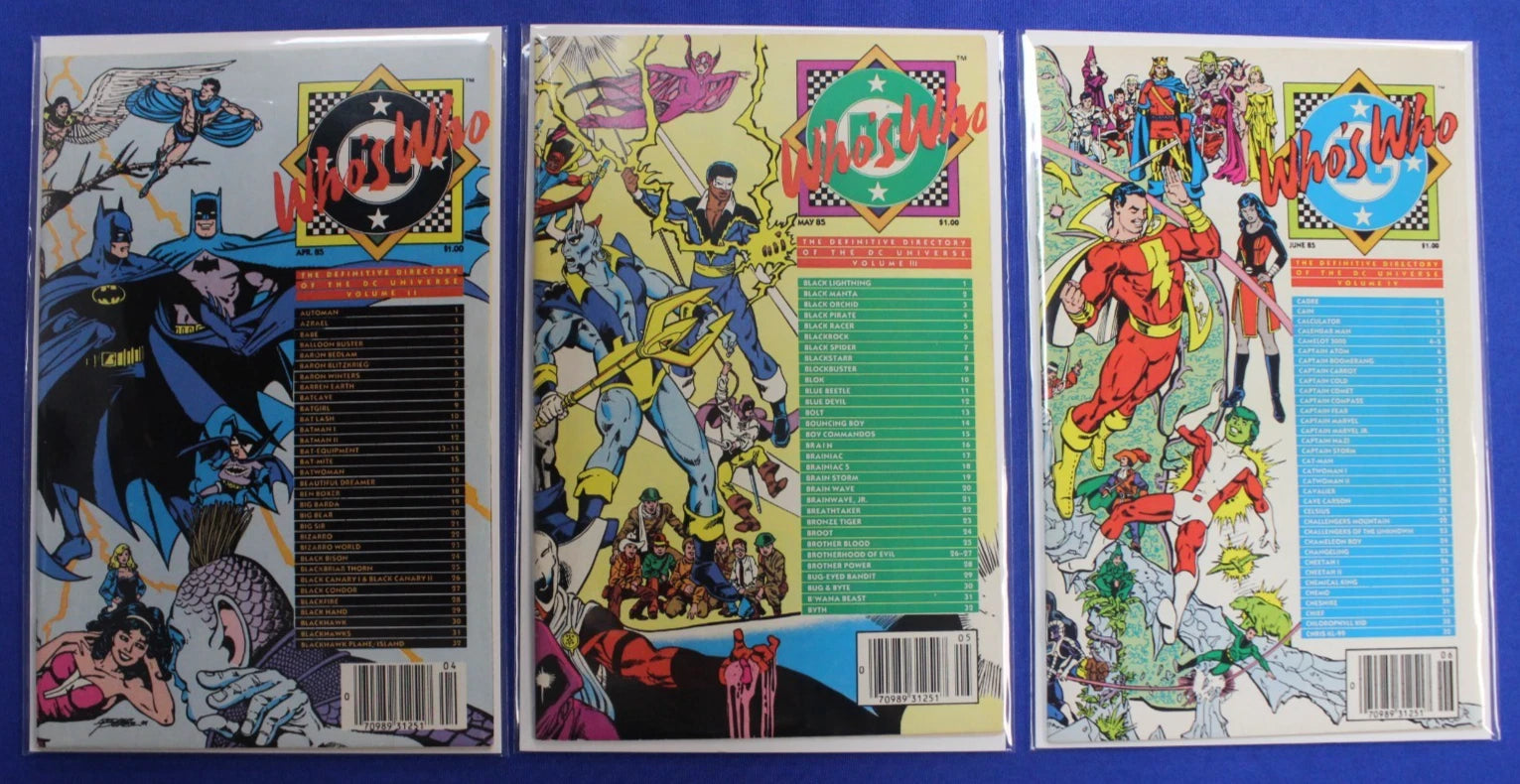 DC Who's Who #1-26 + 87 Update 1-5 & 88 Update 1-4 Complete Sets Lot of 35 VF
