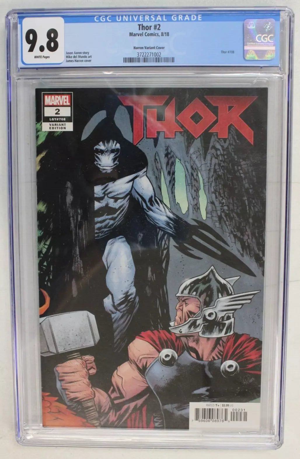 Thor #2 1:10 James Harren Variant CGC 9.8 NM/M