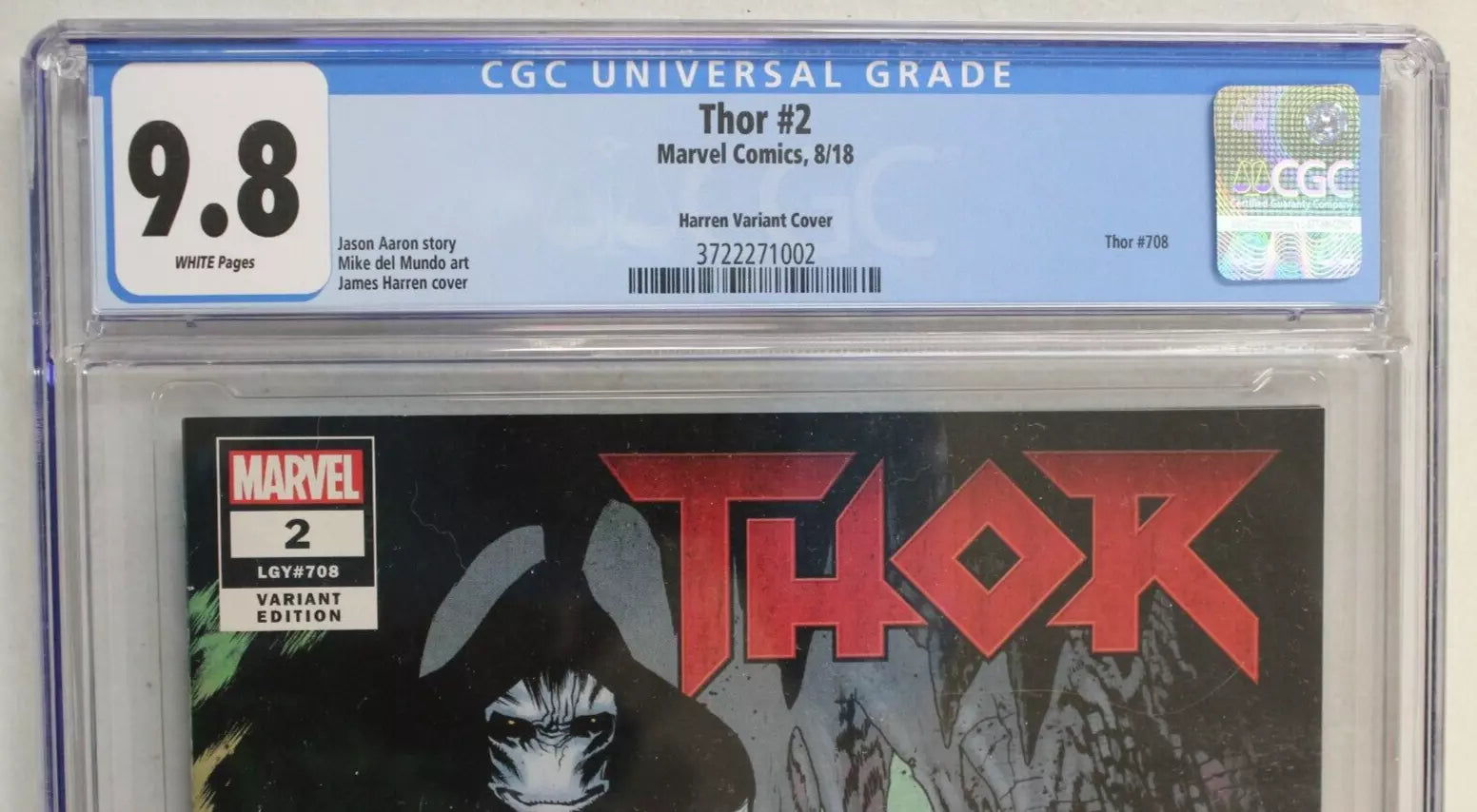 Thor #2 1:10 James Harren Variant CGC 9.8 NM/M