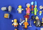 Playmates Simpsons Action Figure Lot of 21 Figure and Accessories + 2 Playsets