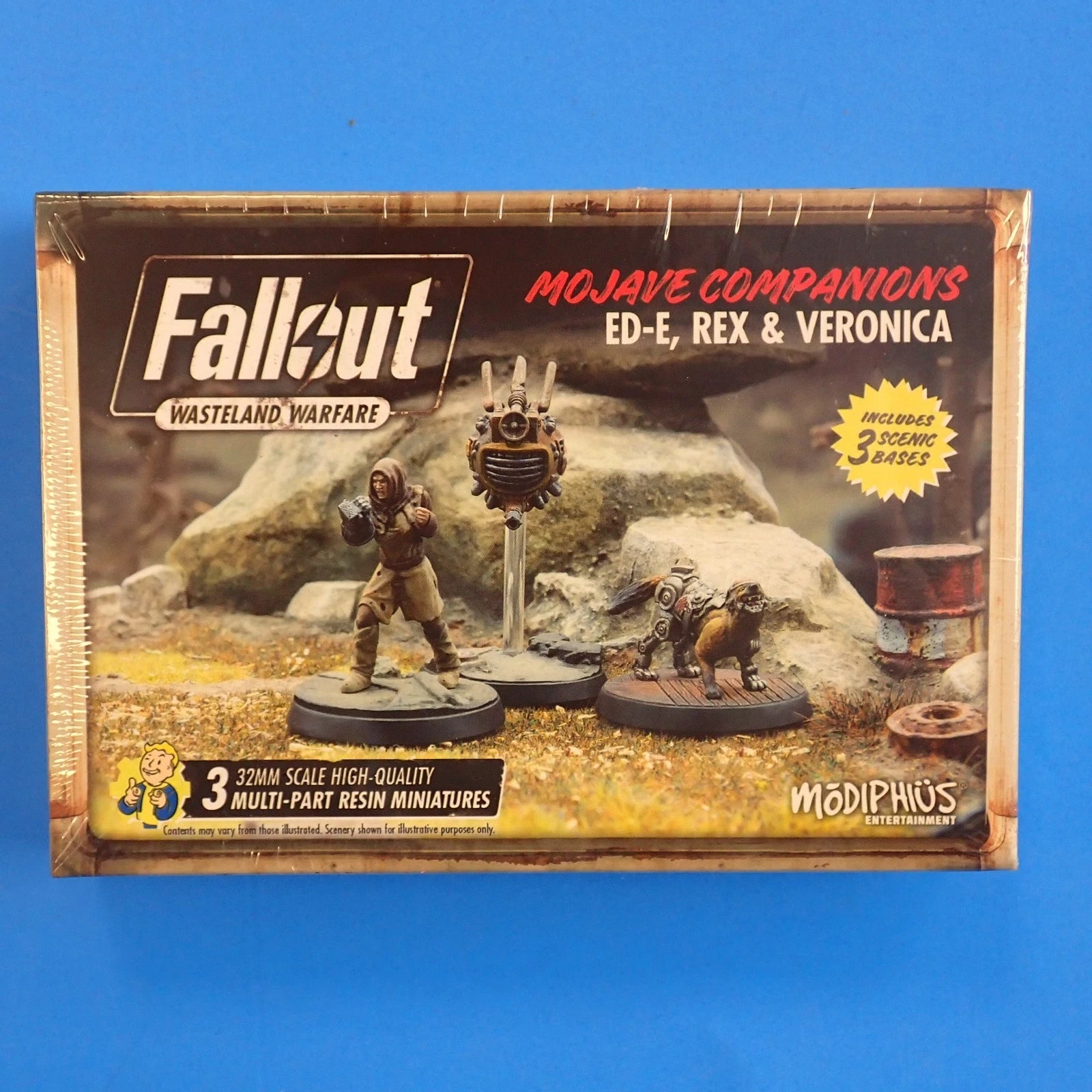 Fallout Wasteland Warfare Miniatures Lot of 5: Survivors, Robots, & Mojave Companions [Pre-Owned]