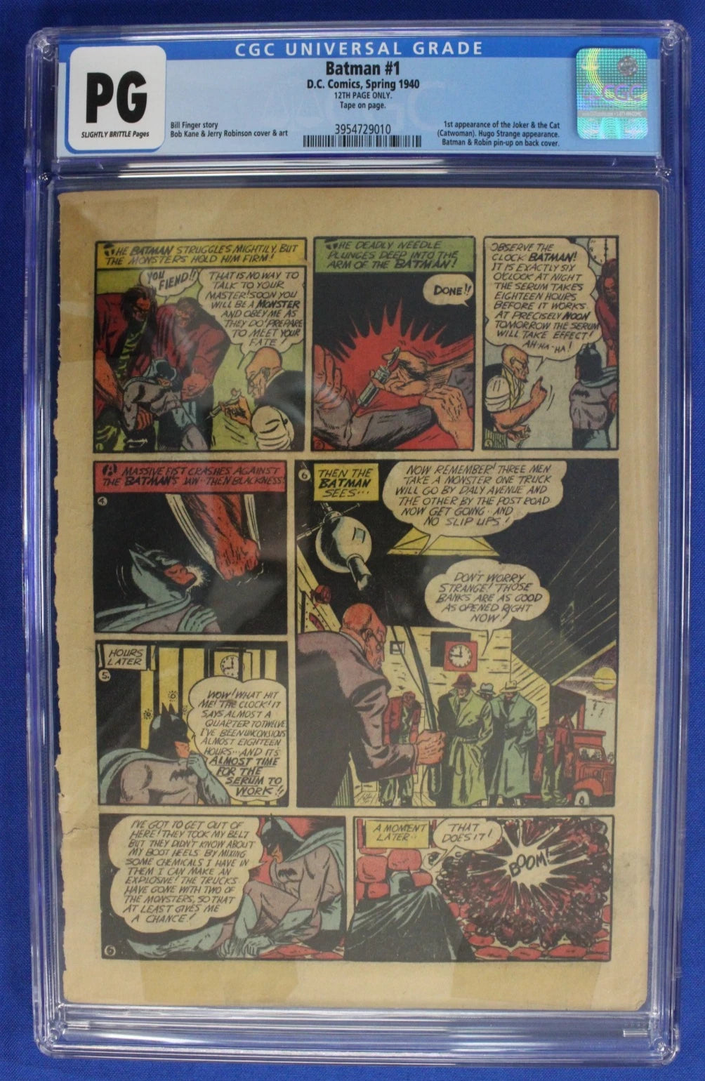 Batman #1 *12th PAGE ONLY* CGC PG