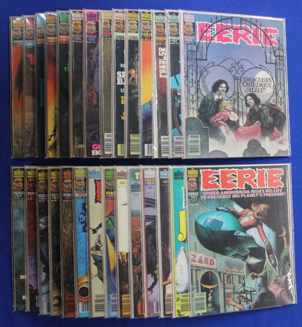 Eerie Magazine #80-107 Lot of 28 FN-VF