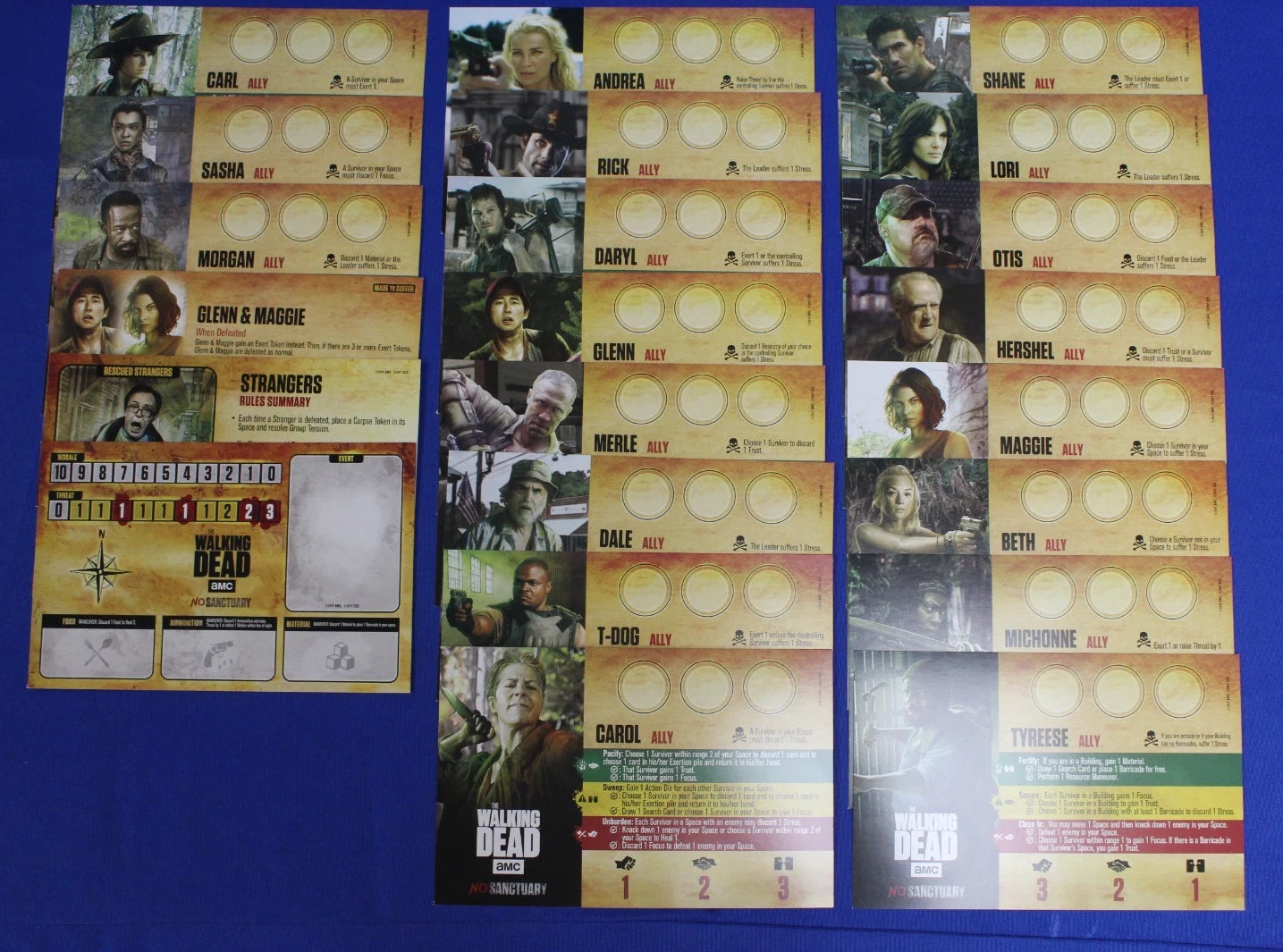 Cryptozoic Walking Dead No Sanctuary Board Game + Expansions Open Box Lot