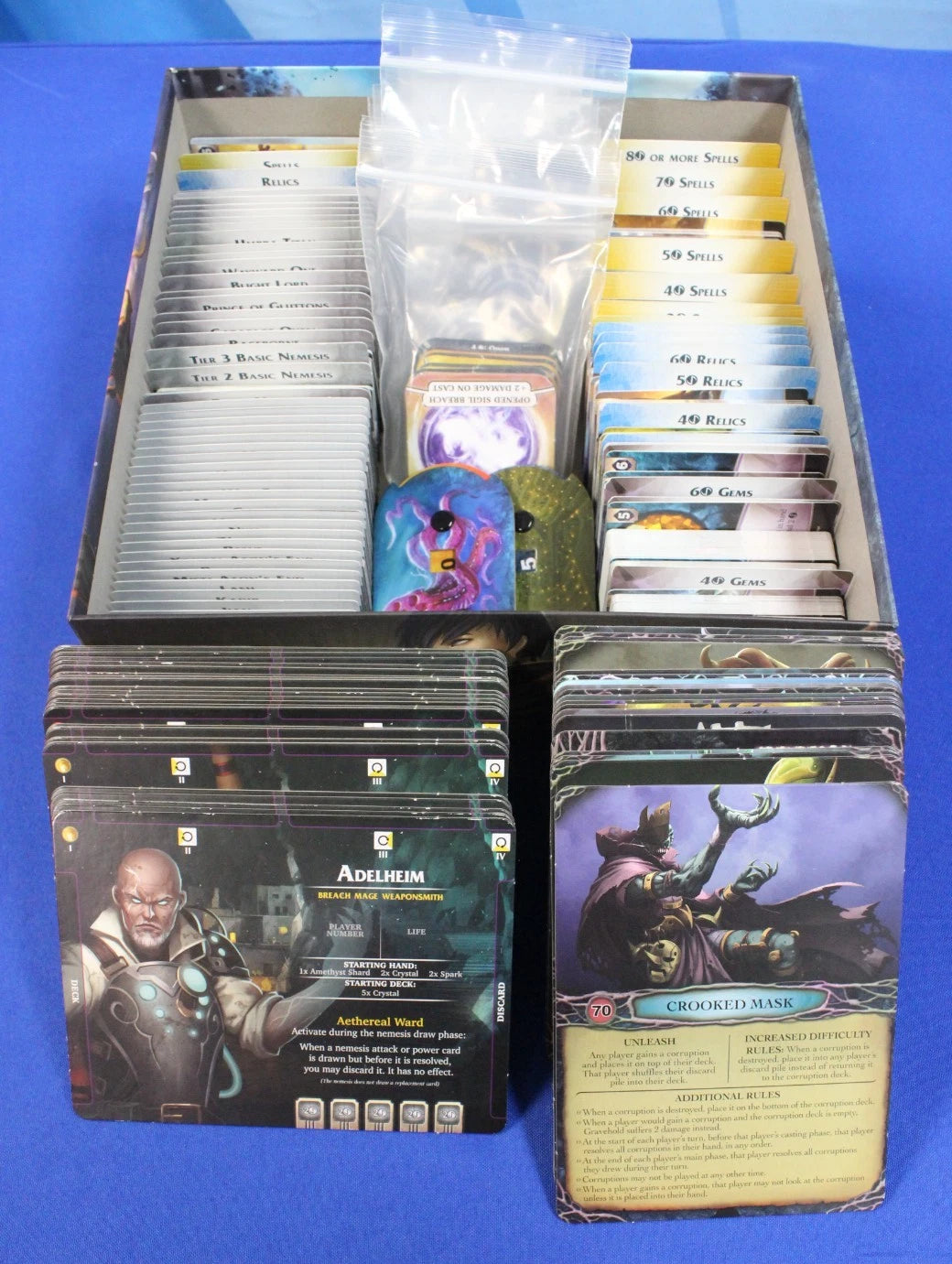 Aeon's End 2nd Ed + Legacy Gravehold Expansions & Playmats KS Board Game Lot