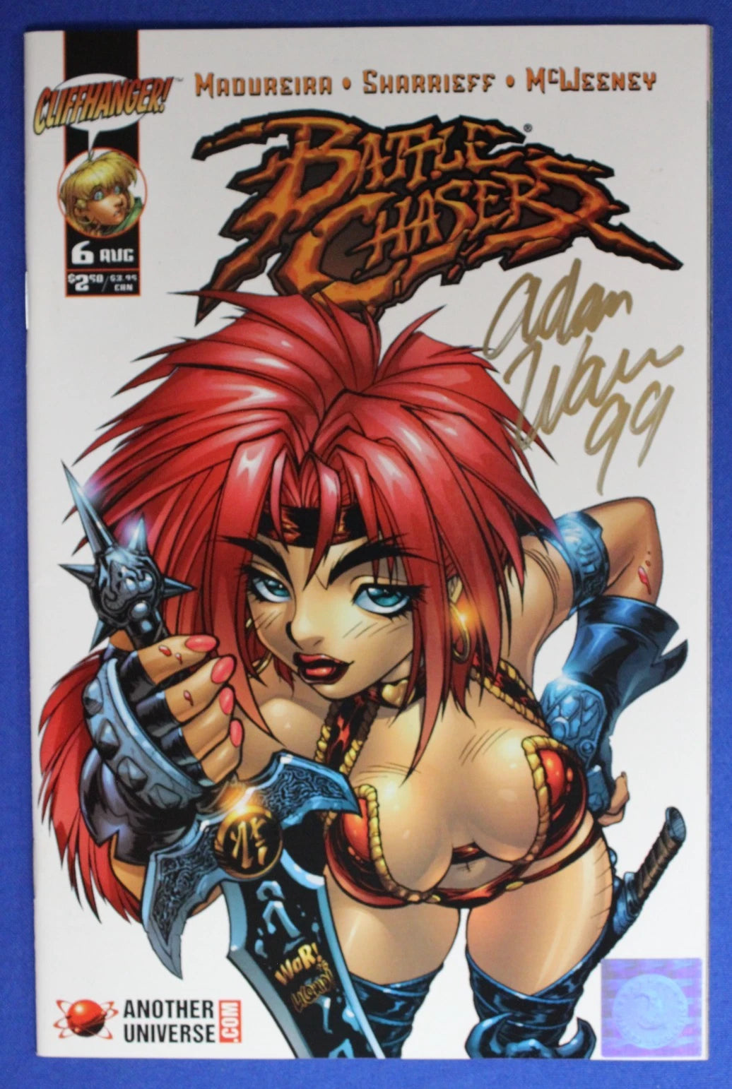 Battle Chasers #6 A Cover SIGNED by Adam Warren w/ COA & B Variant VF/NM