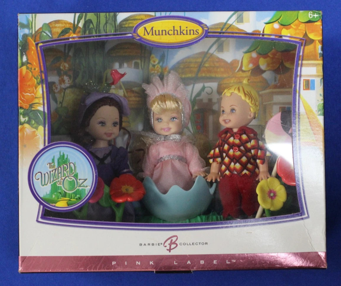 Mattel 2006 Barbie Pink Label Wizard of Oz Dolls Lot of 6 Complete in Box