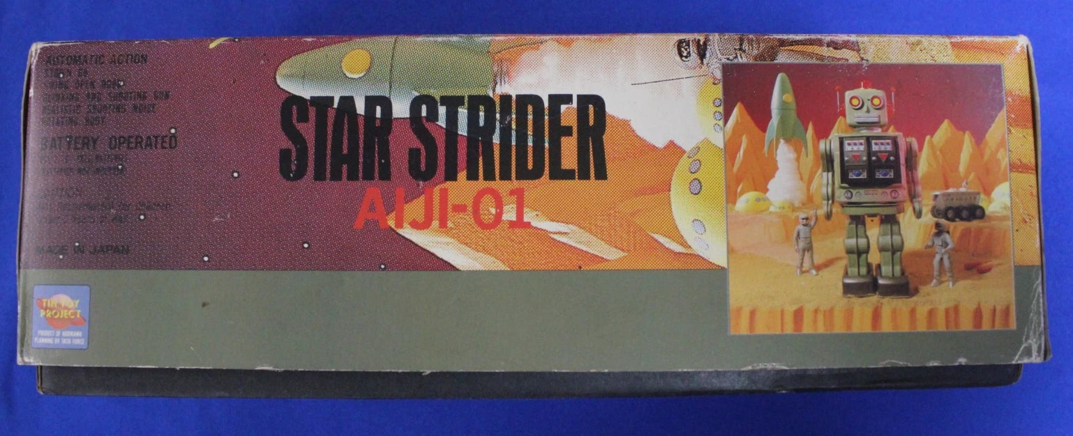 Horikawa Tin Toy Project Star Strider Aiji-01 Red Tin Robot Toy Complete in Box