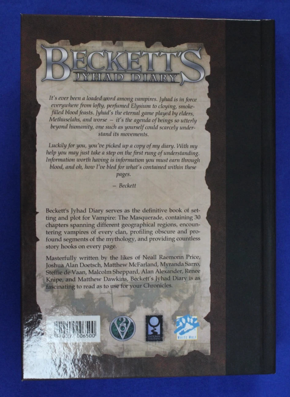 Vampire: The Masquerade Beckett's Jyhad Diary Hardcover Sourcebook