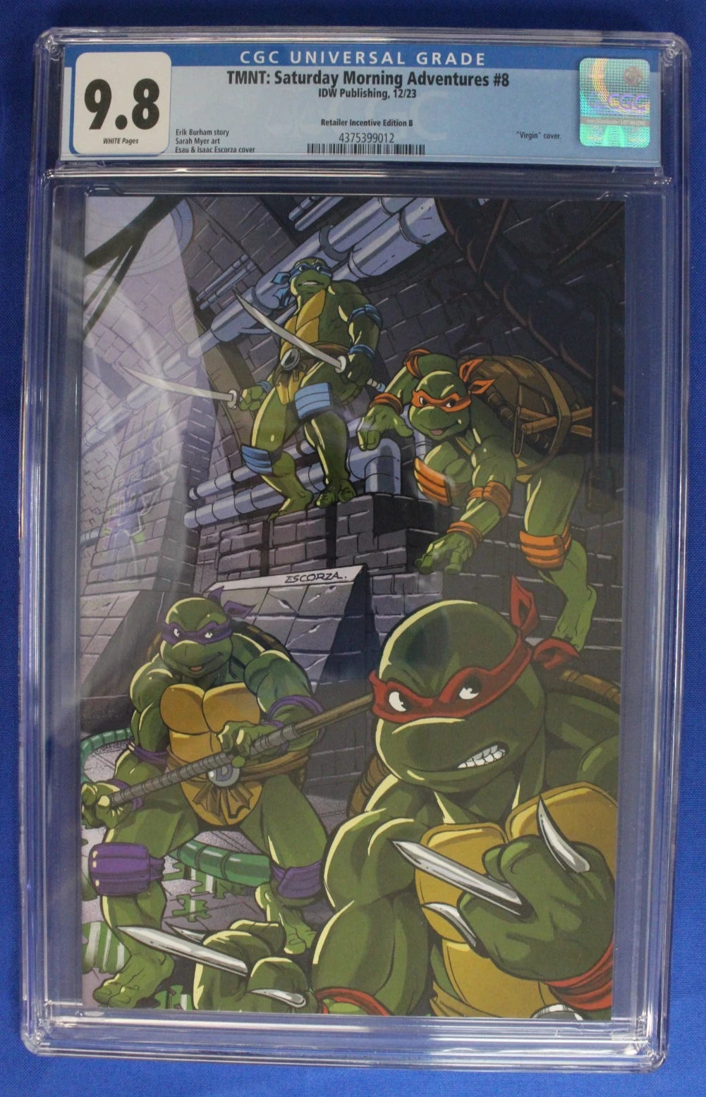 TMNT Saturday Morning Adventures #8 1:25 Virgin Variant CGC 9.8 NM/M