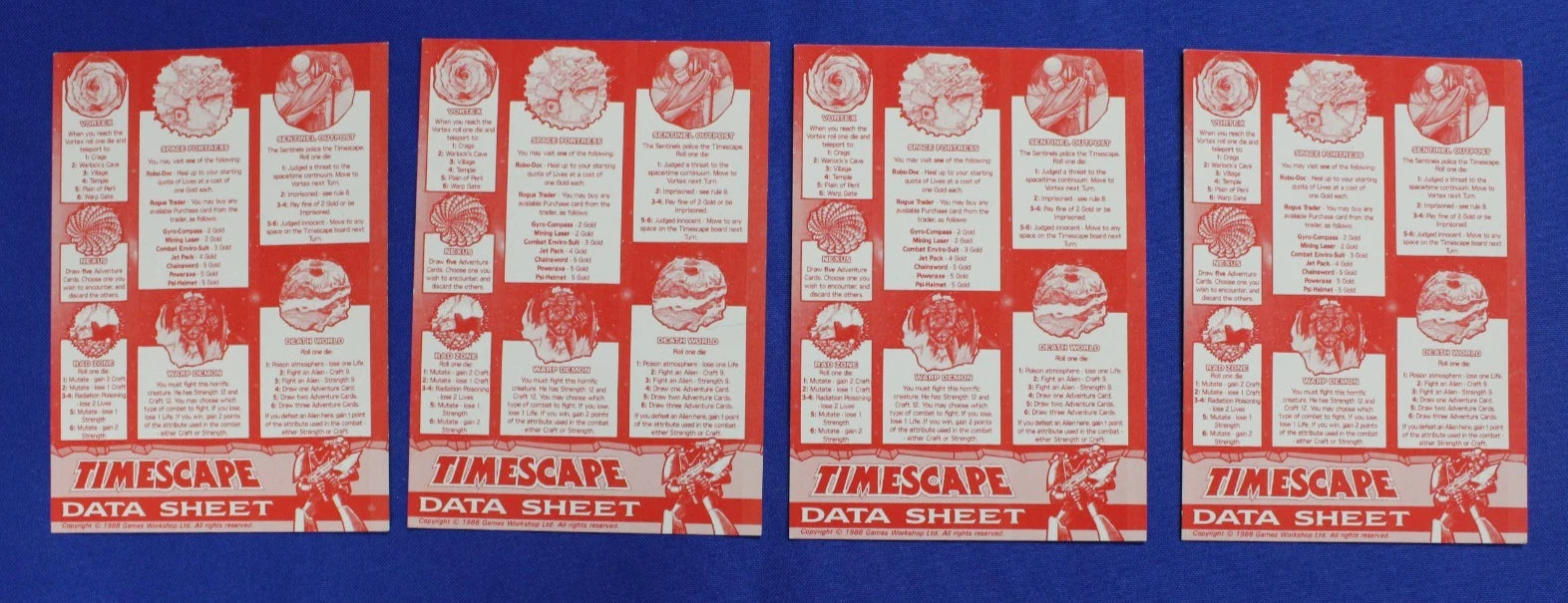 Games Workshop 1988 Talisman Timescape Board Game  Complete Expansion No Box