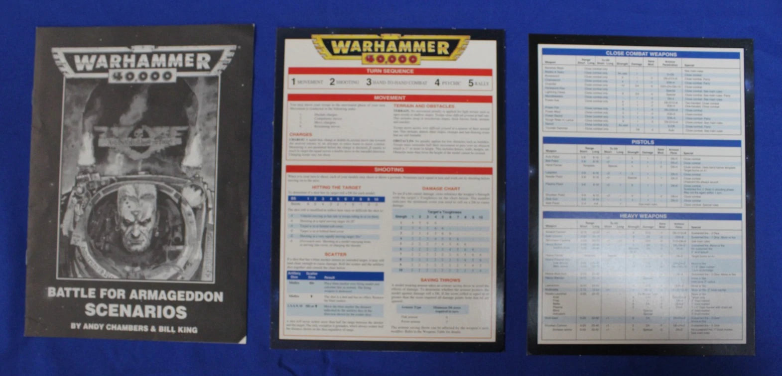 Warhammer 40K Battle for Armageddon Scenarios + Turn Sequence & Combat Sheets