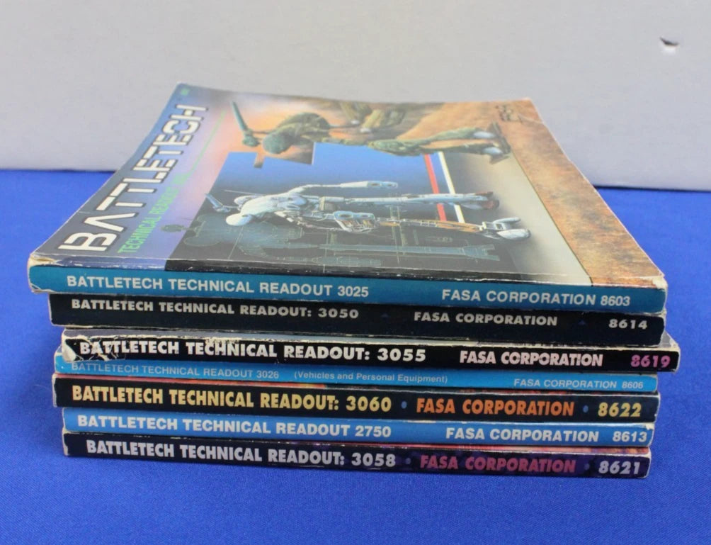 FASA Corporation Battletech Technical Readout Book Lot of 7
