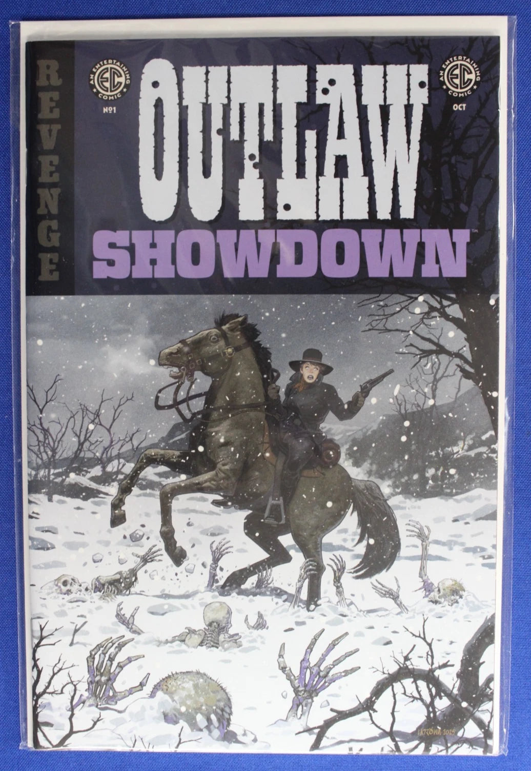 EC Outlaw Showdown #1 A Cover & Variants Lot of 4 VF/NM