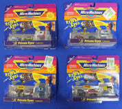 Galoob Micro Machines Private Eyes Collection #s 3 5 6 & 12 Complete in Box