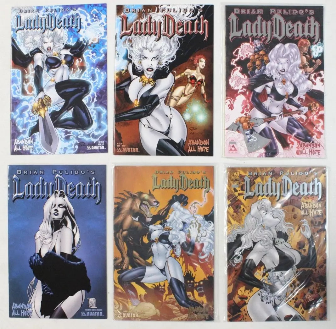 Lady Death: Abandon All Hope #½ & #1-4 w/ Foil Covers and COAs