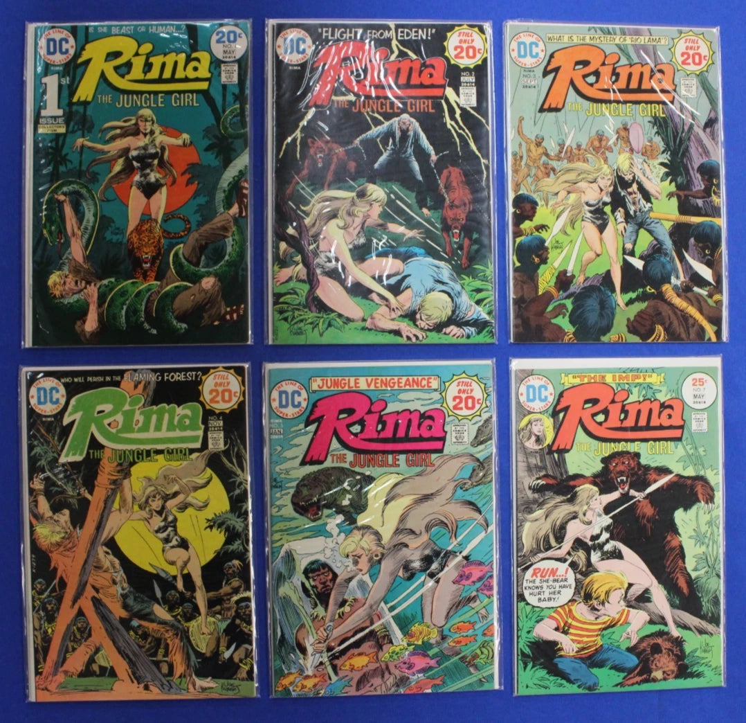 Rima the Jungle Girl #1-7 Near Complete Set (Only Missing #6) FN