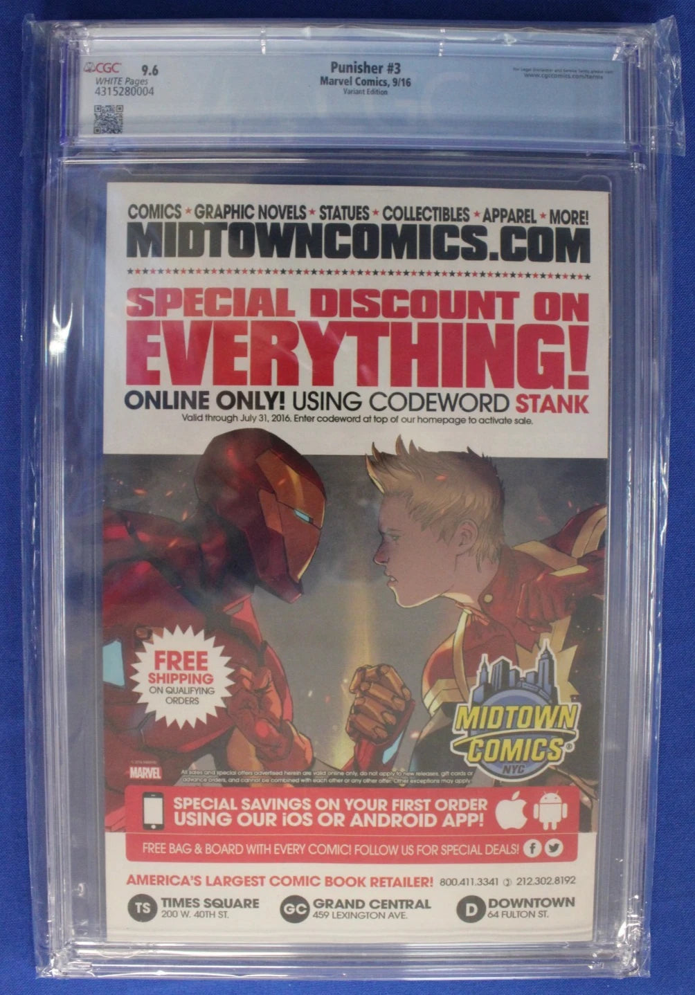 Punisher #3 1:25 Declan Shalvey Variant CGC 9.6 NM+