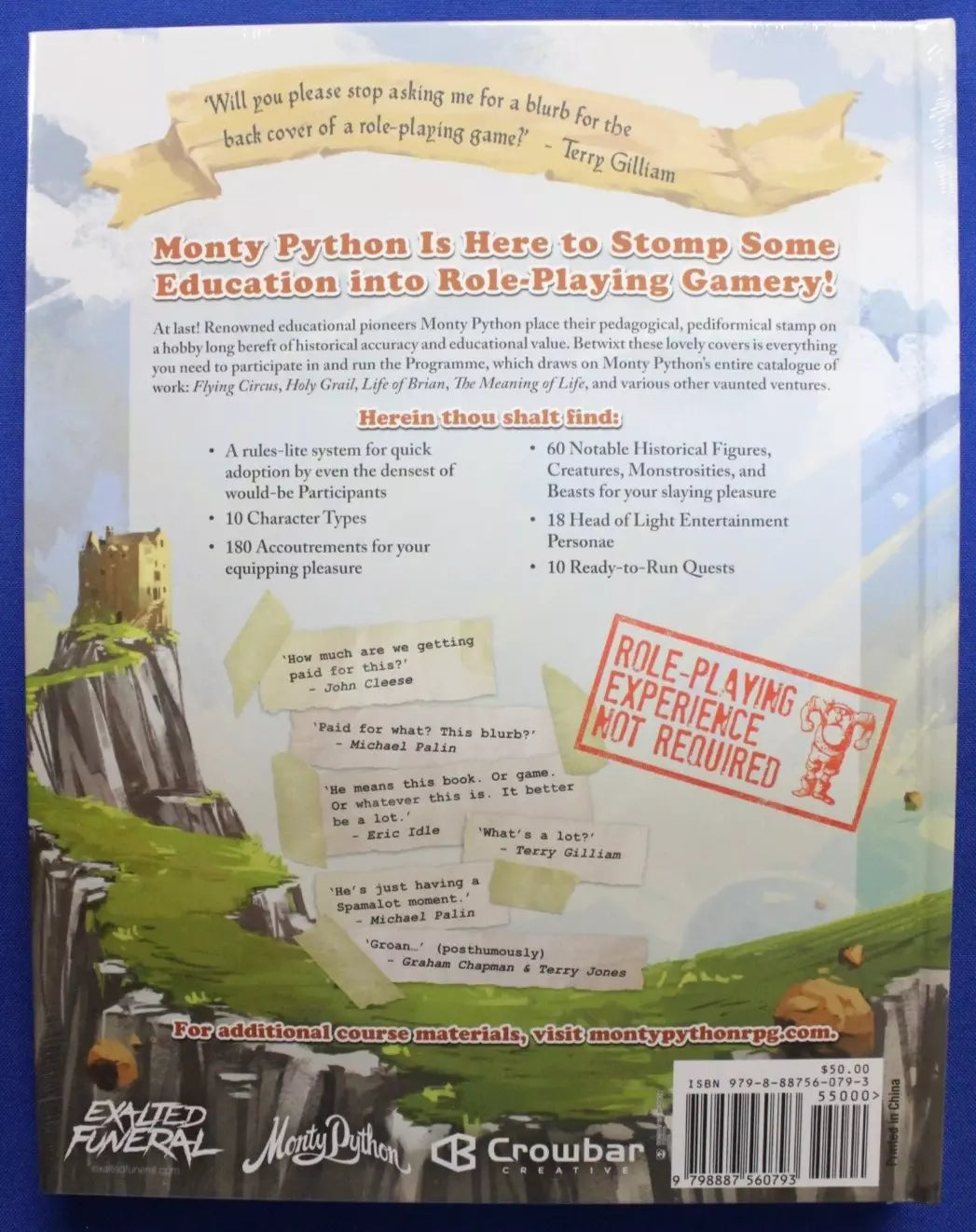 Monty Python's Cocurricular Mediaeval Reenactment Programme Kickstarter RPG Set